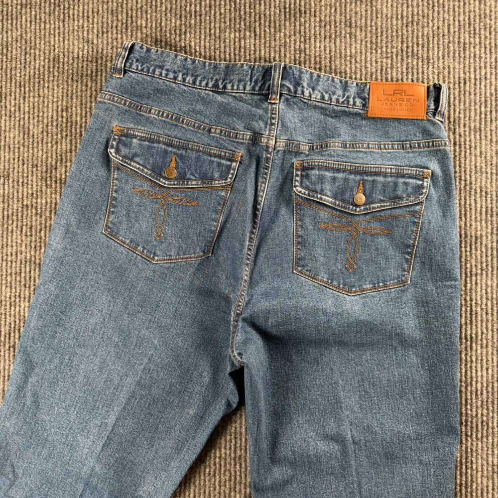 Vintage RL Lauren Jeans Co. Bootcut Jeans Womens 14 Y2K Mid‎ Rise Denim Blue